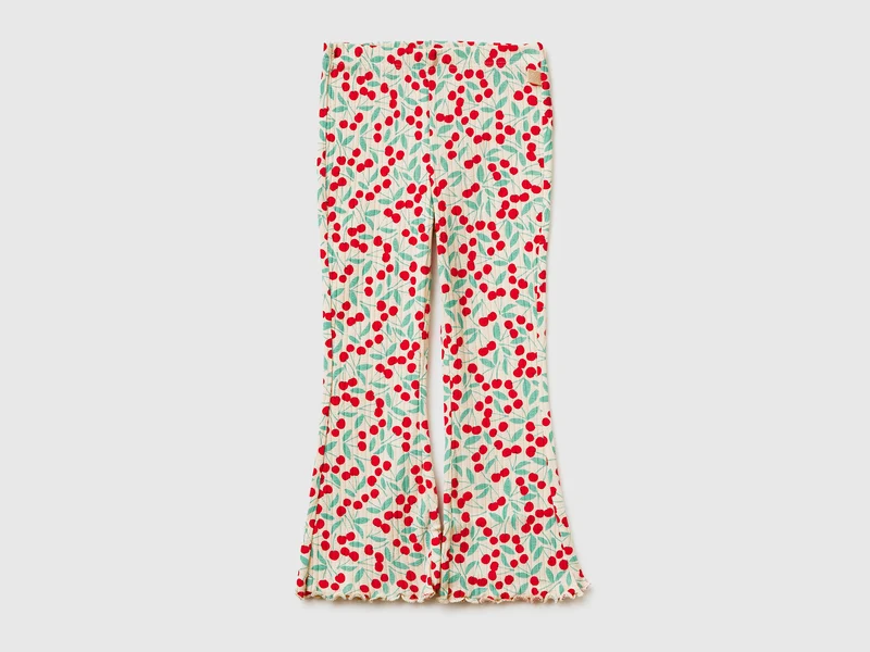 Leggings stampati a costine
