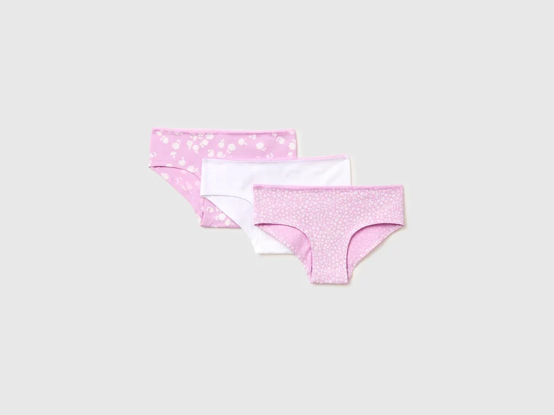 Tre culotte in cotone stretch