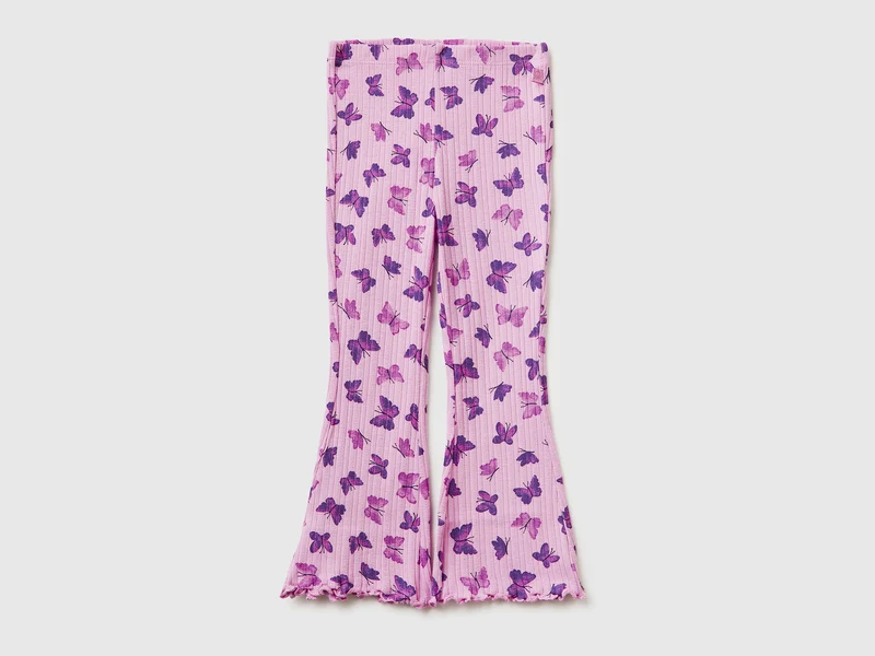 Leggings stampati a costine