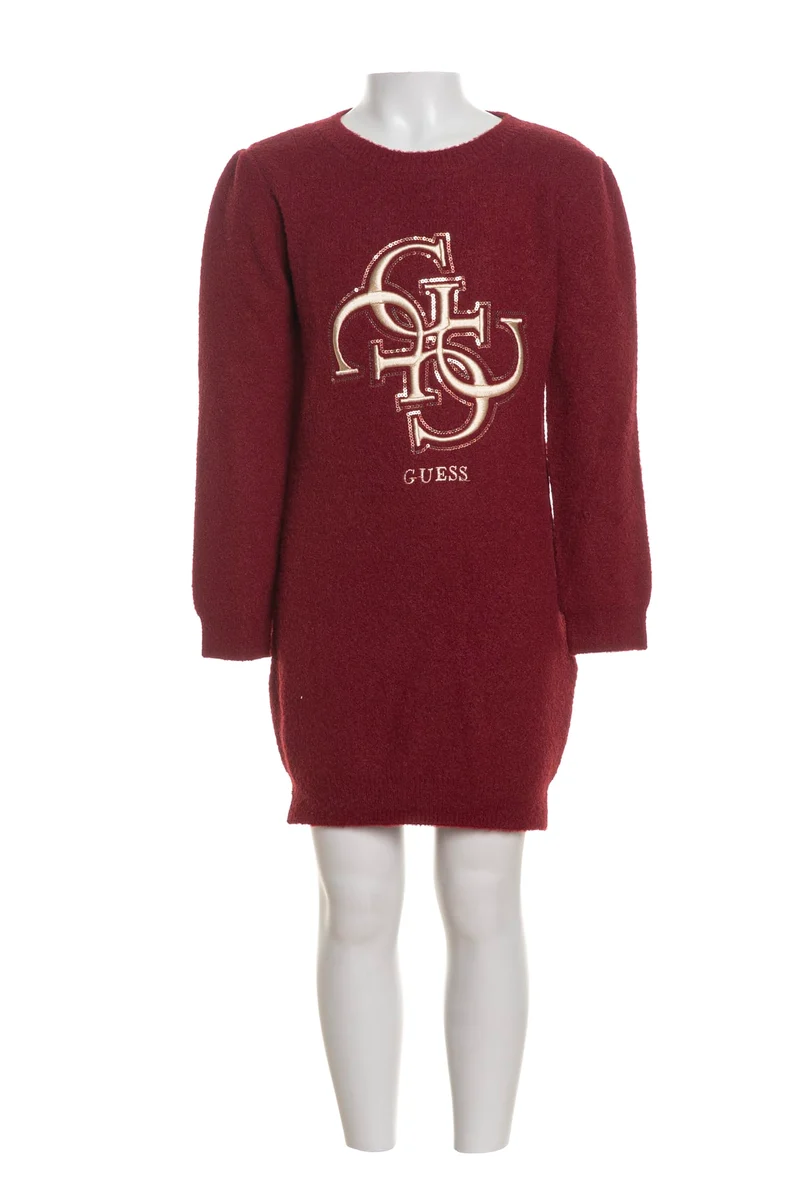 Abito Corto Guess Seq Emb Sweat Da Bambina Amarena