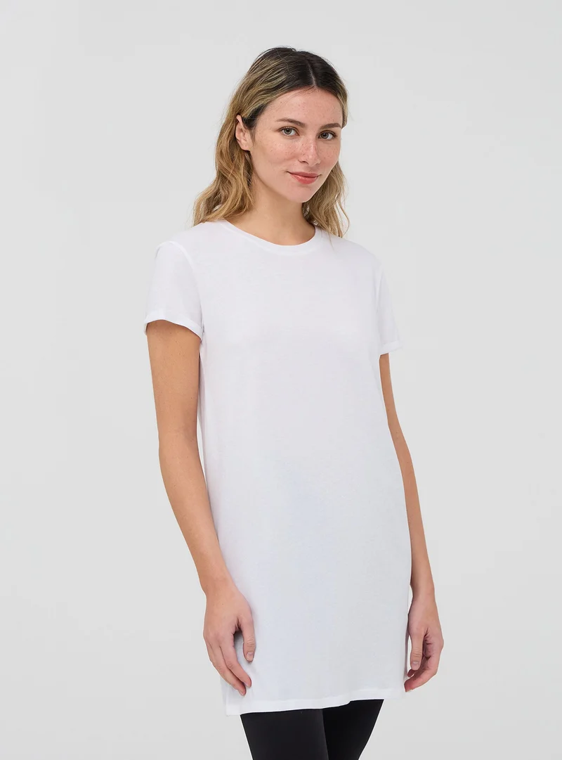 T-shirt maxi a tinta unita