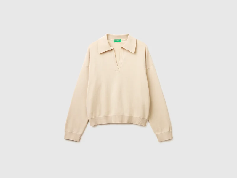 Maglia collo a polo in cotone premium