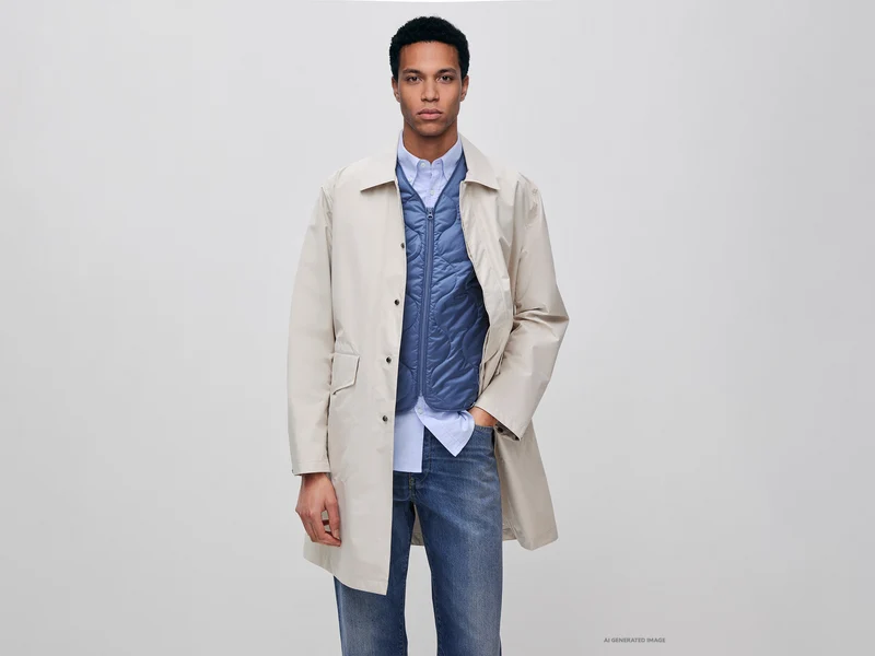 Trench con gilet staccabile