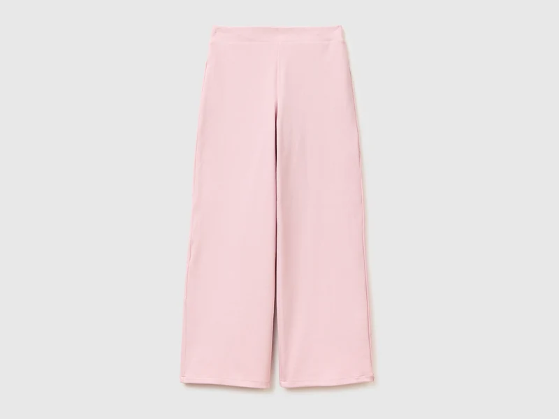 Pantaloni ampi in cotone stretch