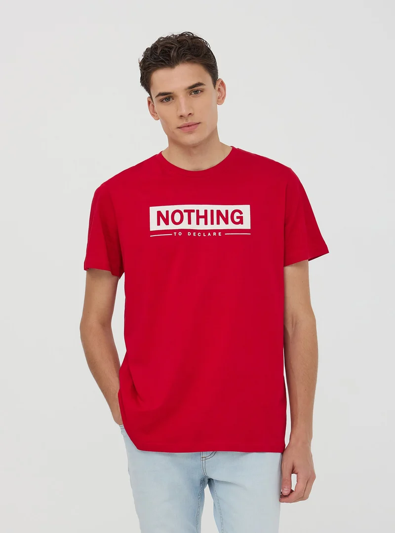 T-shirt con scritta frontale