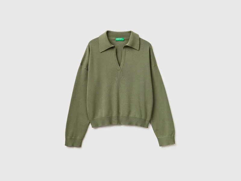 Maglia collo a polo in cotone premium