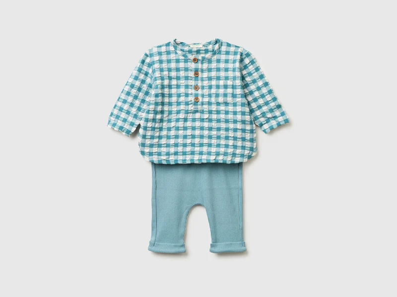 Set camicia a quadri e pantaloni