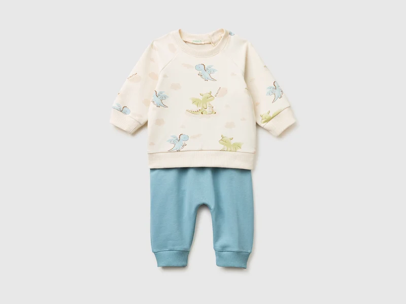 Completo in felpa stretch