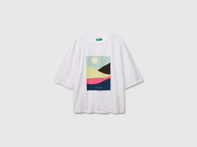 T-shirt over fit con stampa