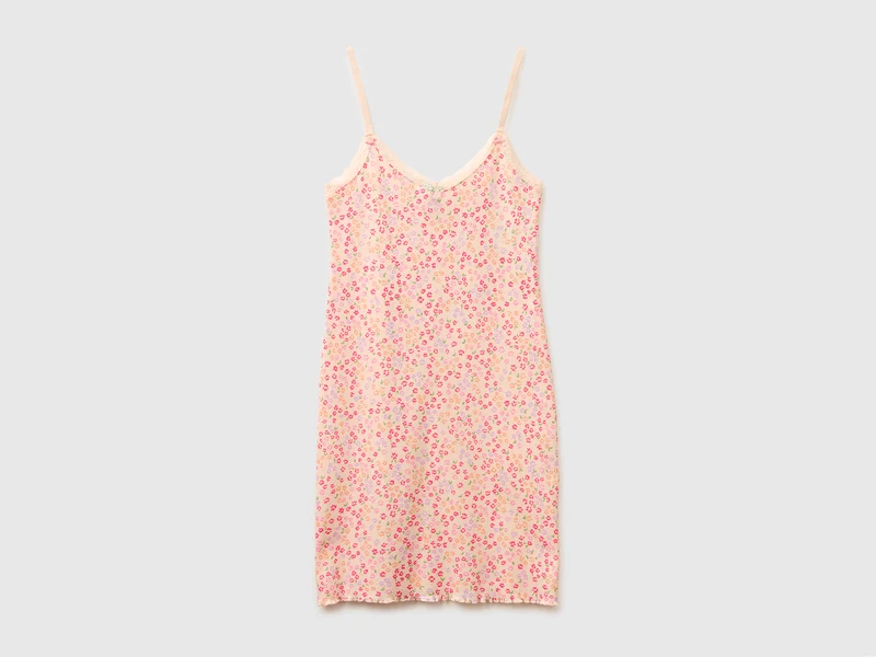 Camicia da notte fantasia con spalline