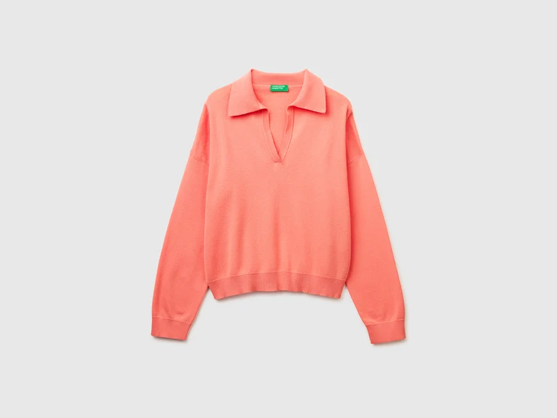 Maglia collo a polo in cotone premium
