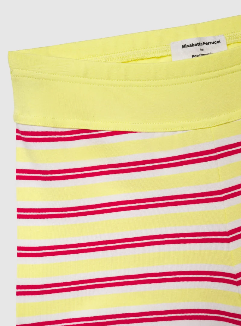 Shorts sportivi a righe con fascia alta TRNPOPLAB