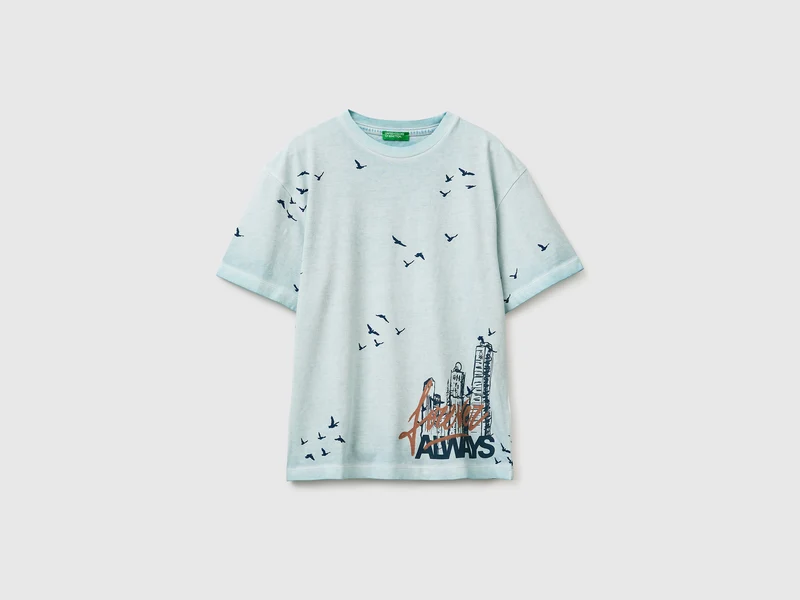 T-shirt over fit con stampa