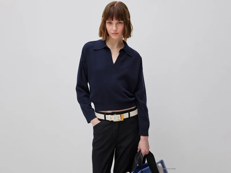 Maglia collo a polo in cotone premium