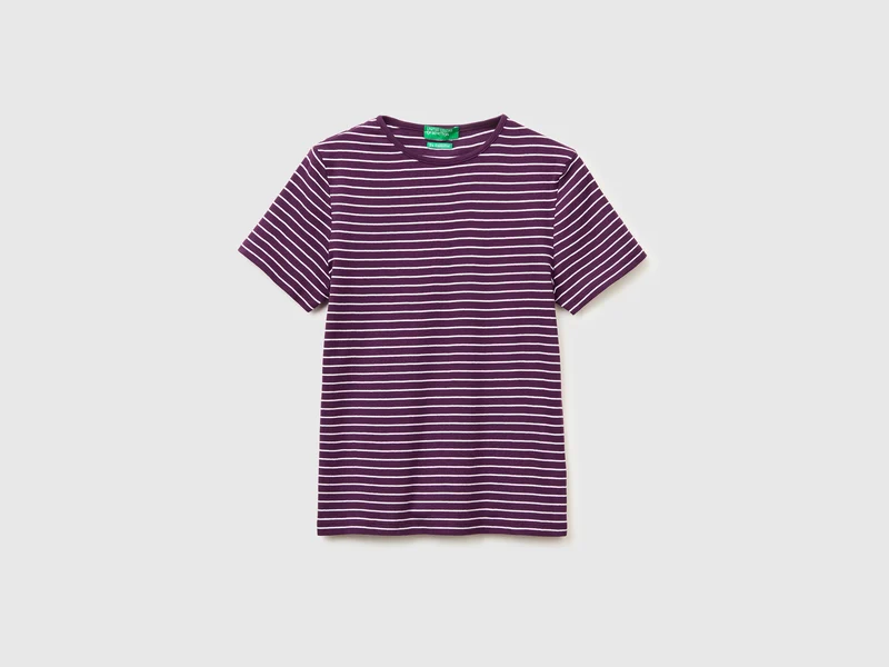 T-shirt girocollo a righe