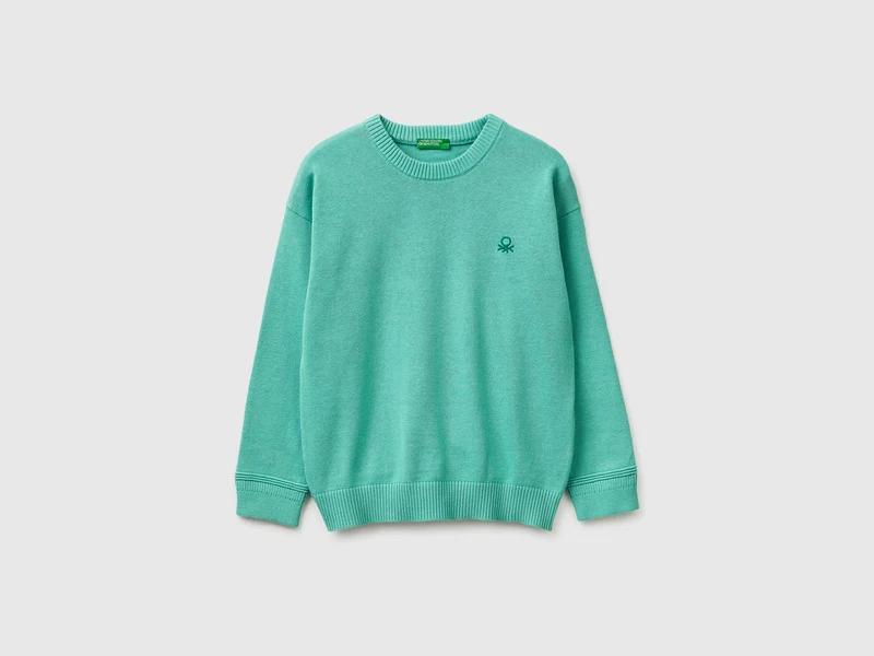 Maglia girocollo in cotone bio