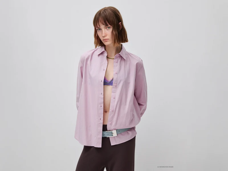 Camicia in cotone relaxed fit