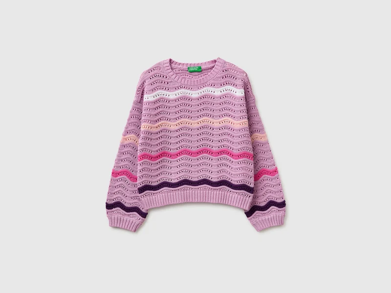 Maglia con righe multicolor