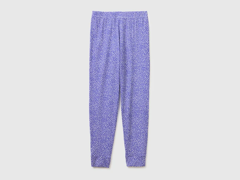 Pantaloni con stampa floreale