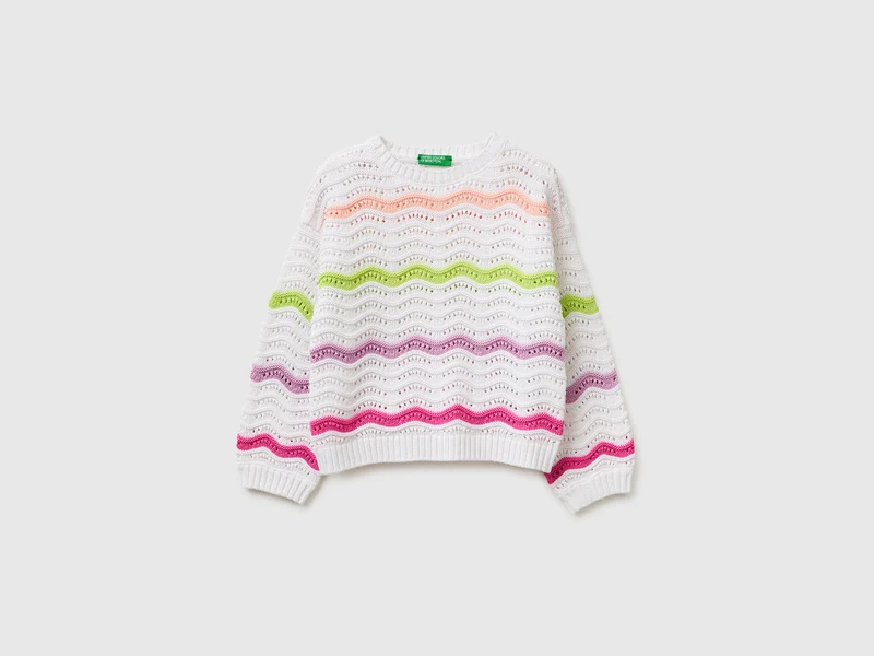 Maglia con righe multicolor