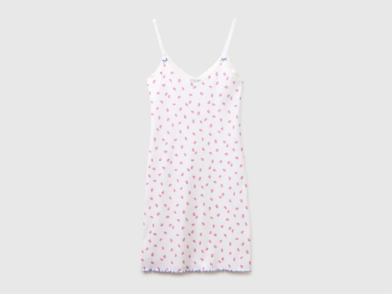 Camicia da notte fantasia con spalline