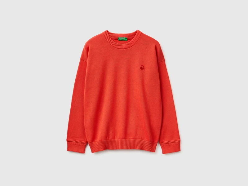 Maglia girocollo in cotone bio