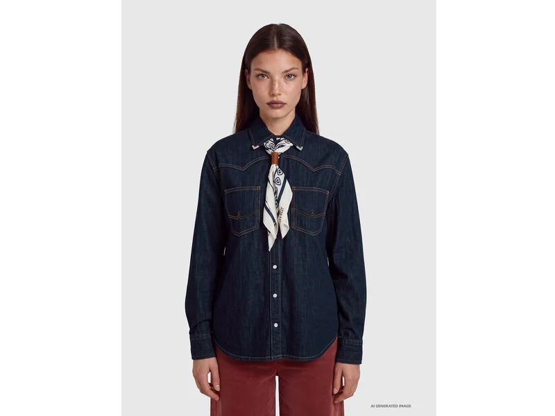 Camicia western di jeans