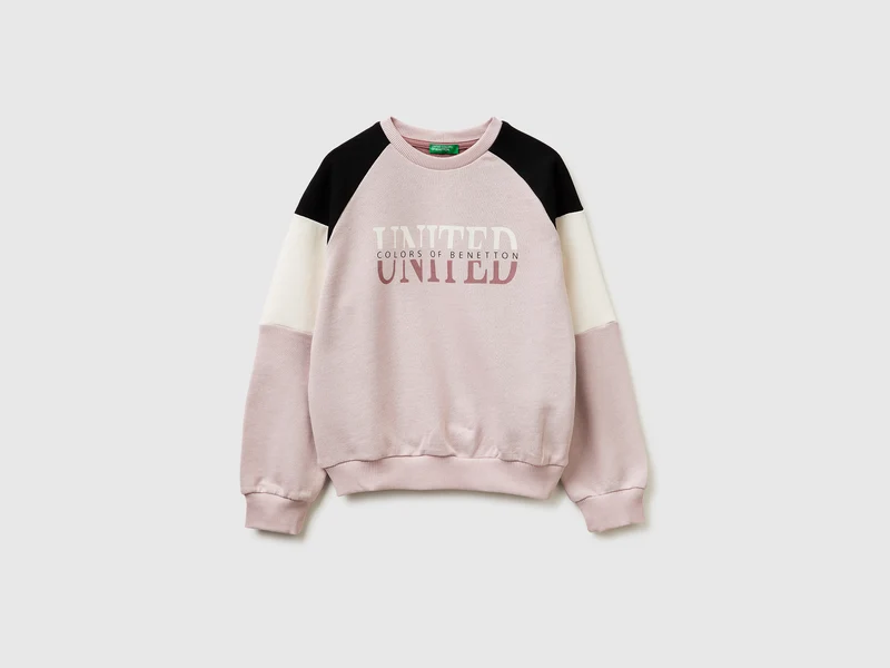 Felpa con logo in cotone