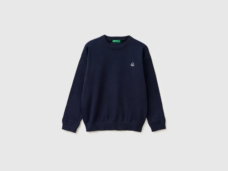 Maglia girocollo in cotone bio