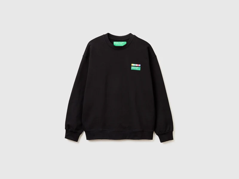 Felpa con stampa relaxed fit