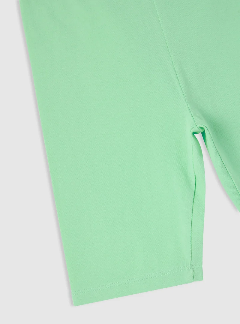 Leggings corti tinta unita