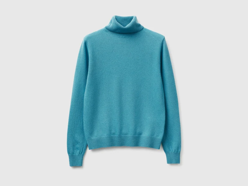Maglione dolcevita carta da zucchero in pura lana Merino