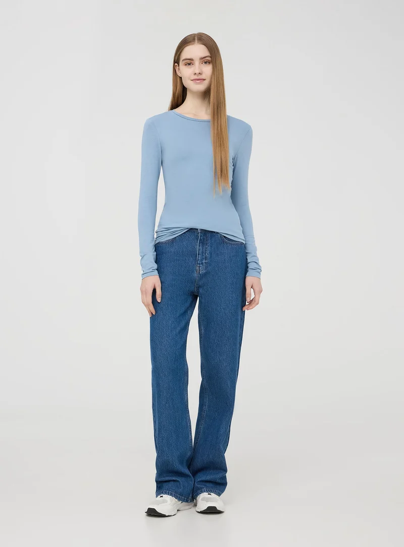 T-shirt basic maniche lunghe