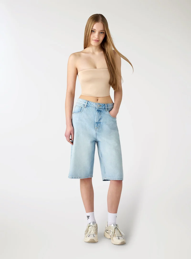 Jorts a cinque tasche con vita alta