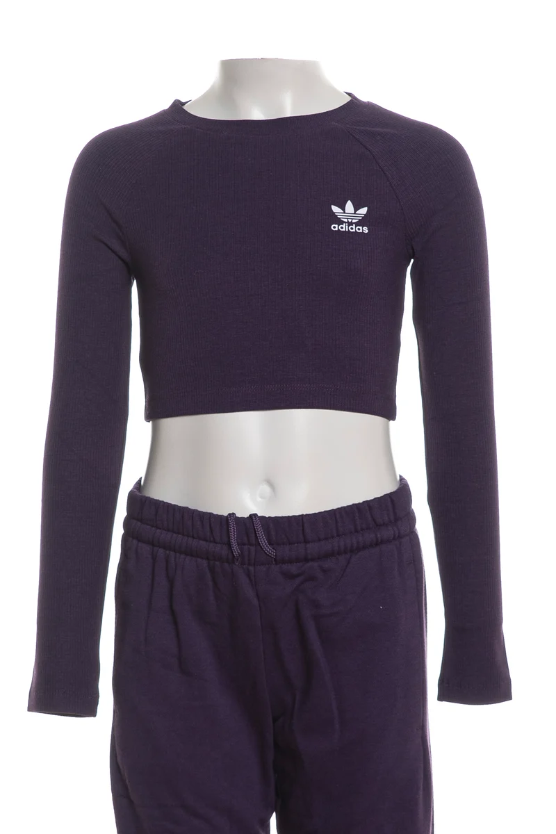 T-Shirt Adidas Rib C Ls Tee Da Bambina Viola