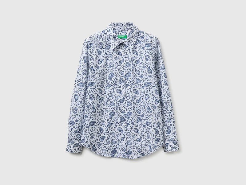 Camicia fantasia in cotone leggero