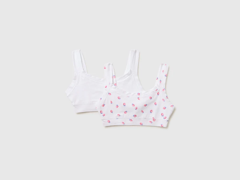Due brassiere in cotone bio super stretch