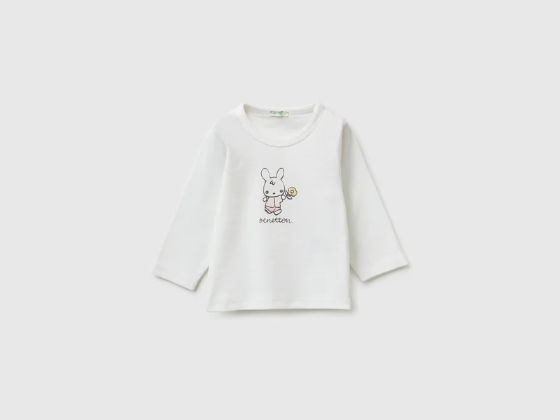 Maglietta con stampa in cotone bio