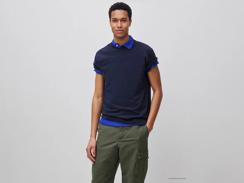T-shirt blu scuro