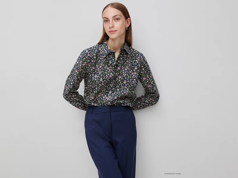 Camicia fantasia in cotone leggero
