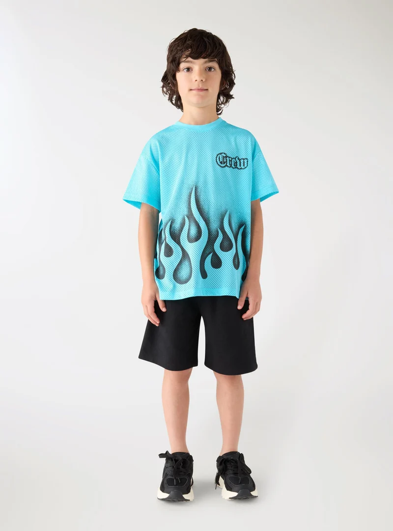Pantaloni tuta corti con coulisse