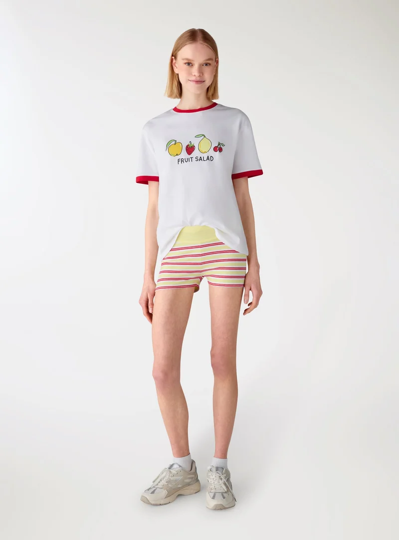 T-shirt regular con stampa frutta TRNPOPLAB