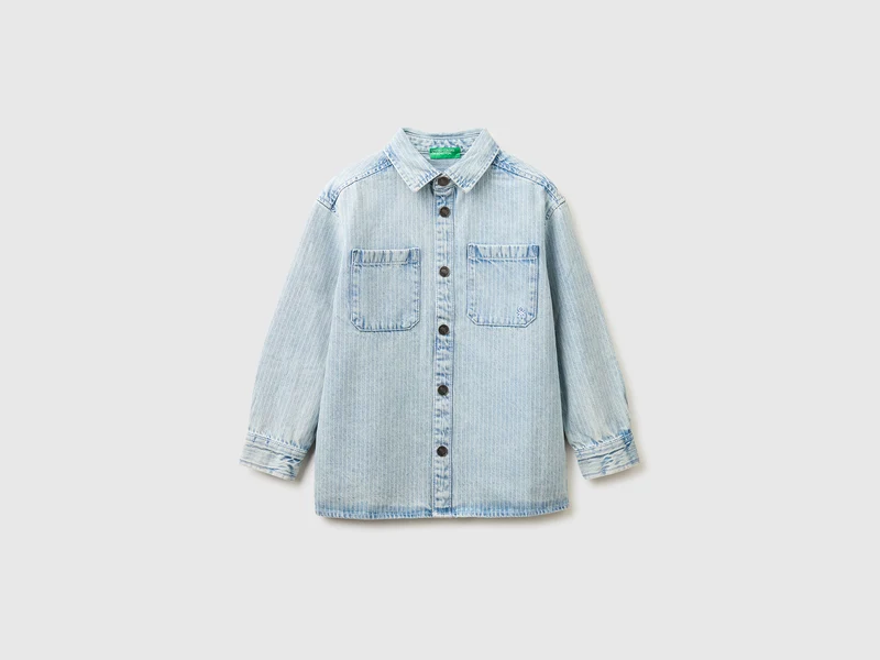 Camicia di jeans a righe