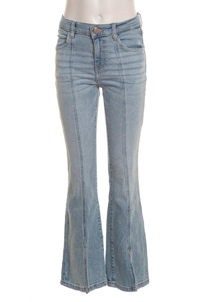 Jeans Guess Comfort Flare Bleach Da Bambina Denim Light Blu