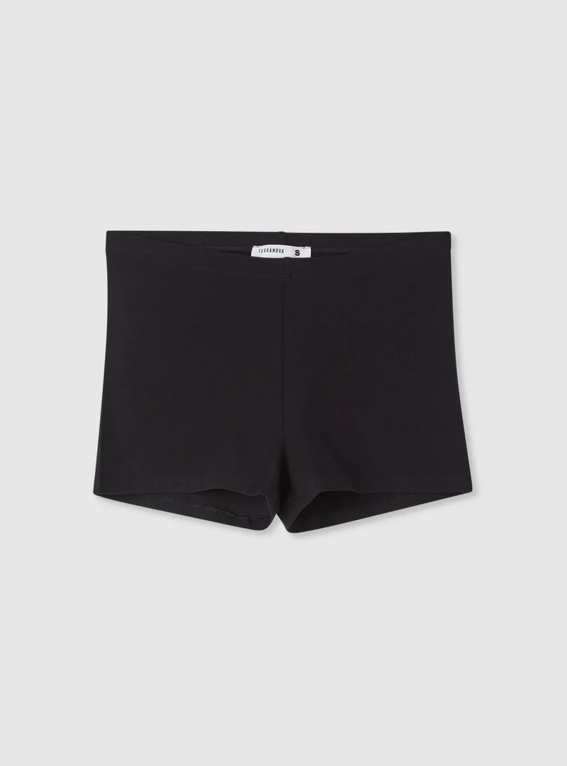 Leggings corti a tinta unita
