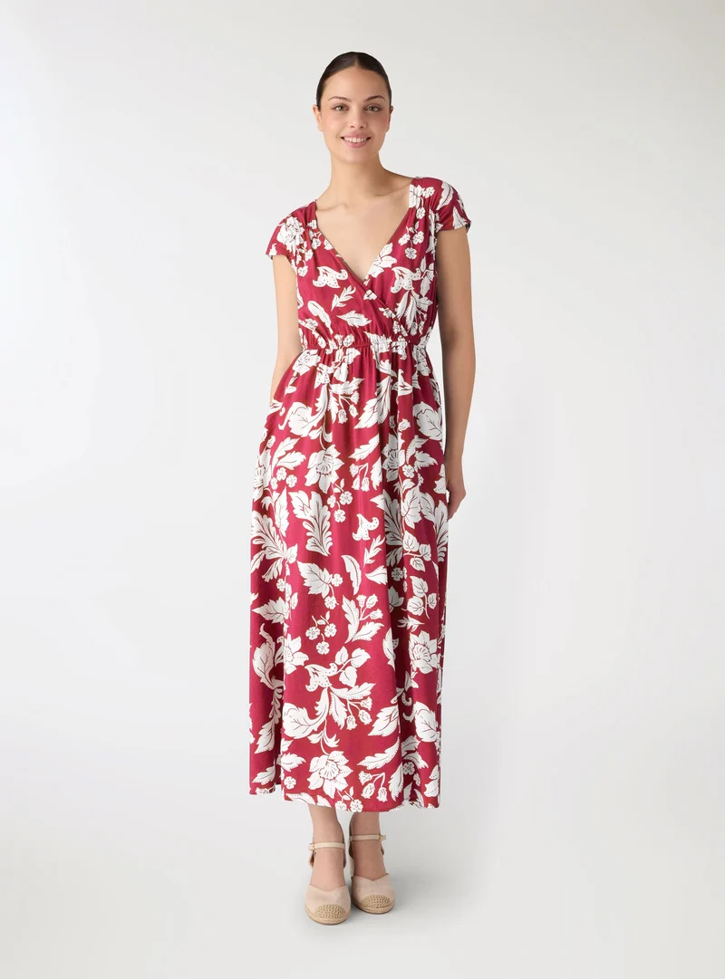 Abito midi fantasia fiori