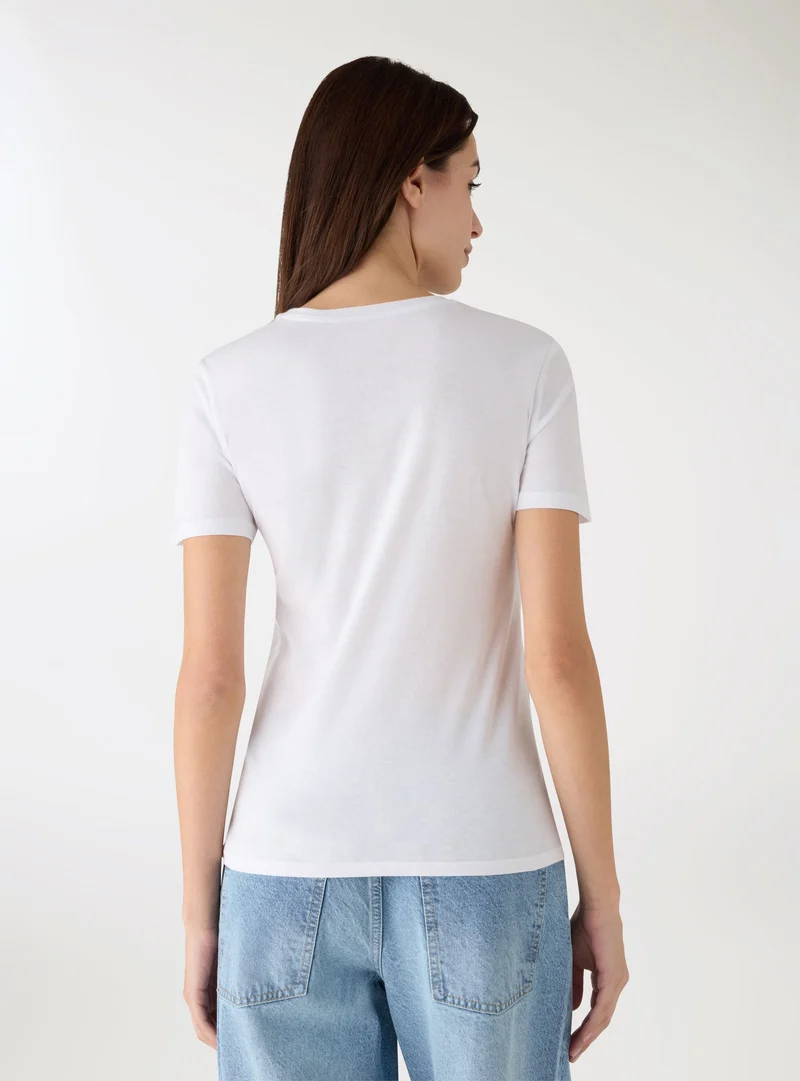 T-shirt con stampa cocktail