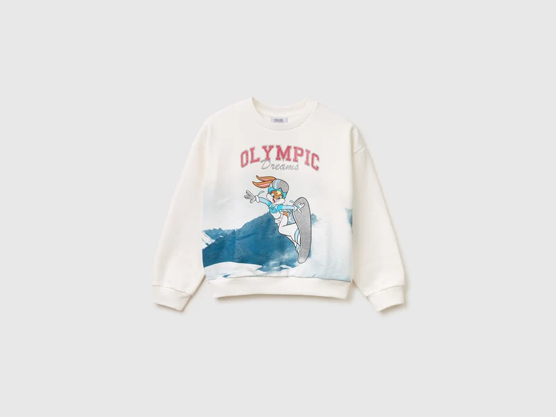 Felpa panna Looney Tunes x Olympic Collection