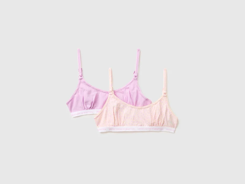 Due brassiere in cotone elasticizzato