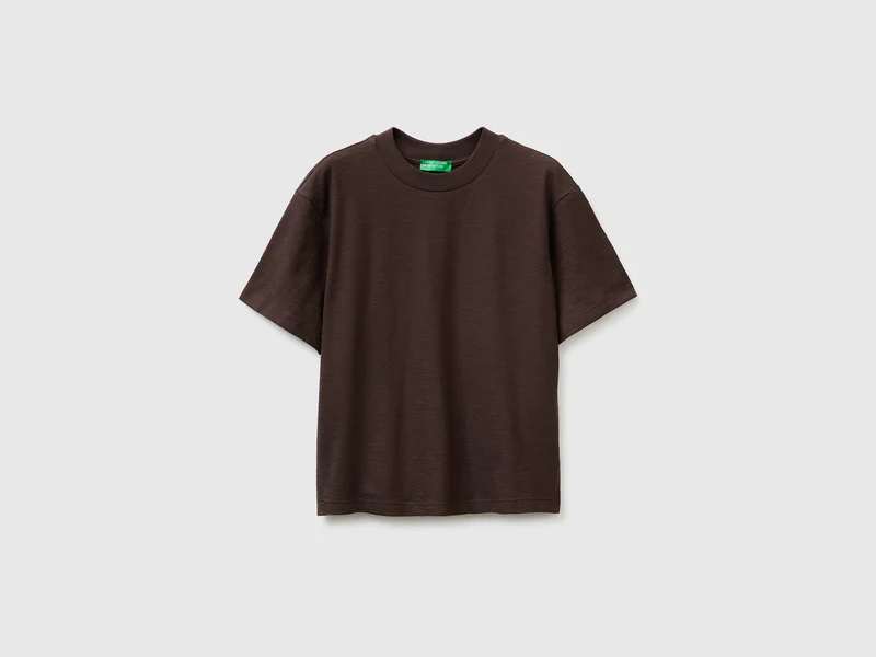 T-shirt girocollo in cotone leggero